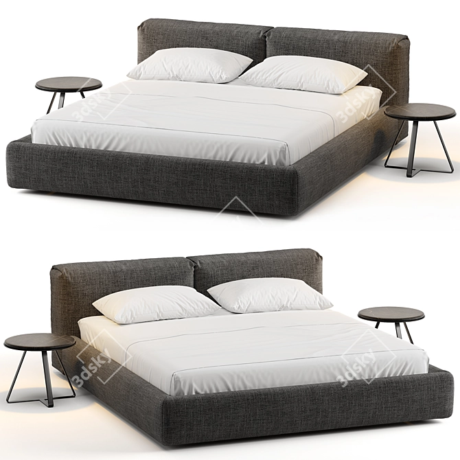 Boca Lomo Bed with Storage 3D model image 3