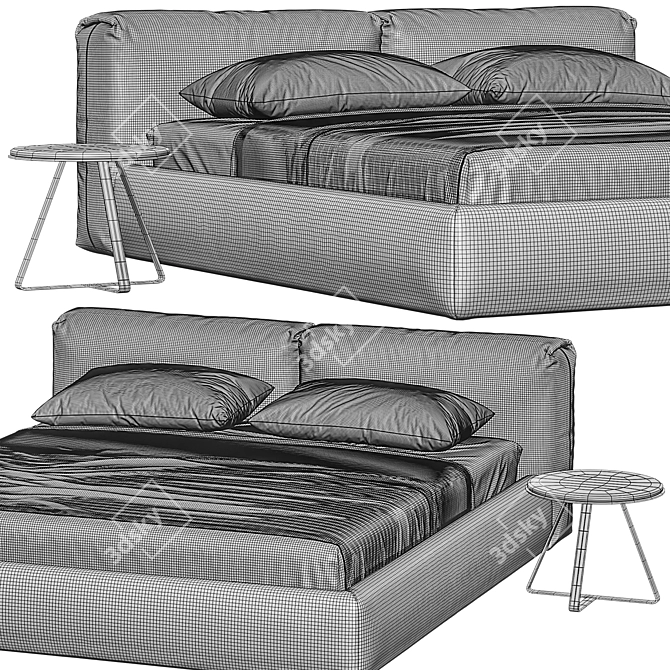 Boca Lomo Bed with Storage 3D model image 4