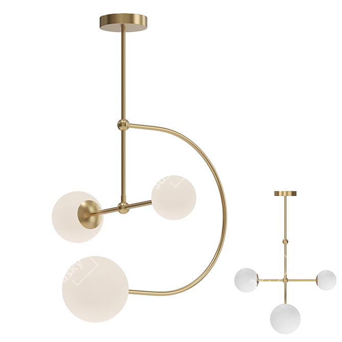 Elegant Manuela Chandelier 3D model image 1