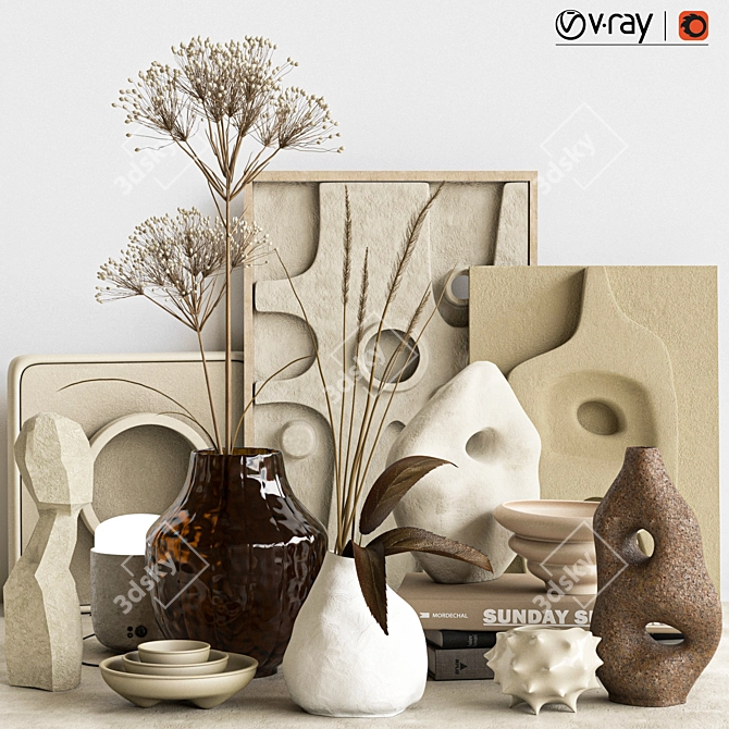 Elegant Decor Set: 3ds Max & V-Ray 3D model image 1