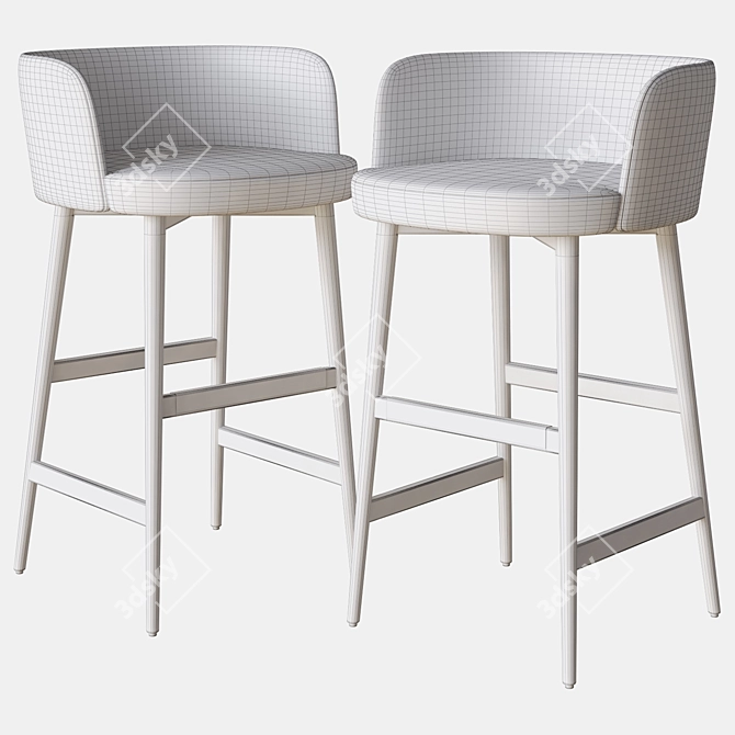 Colette Stool: Sophisticated Elegance for Any Space 3D model image 3