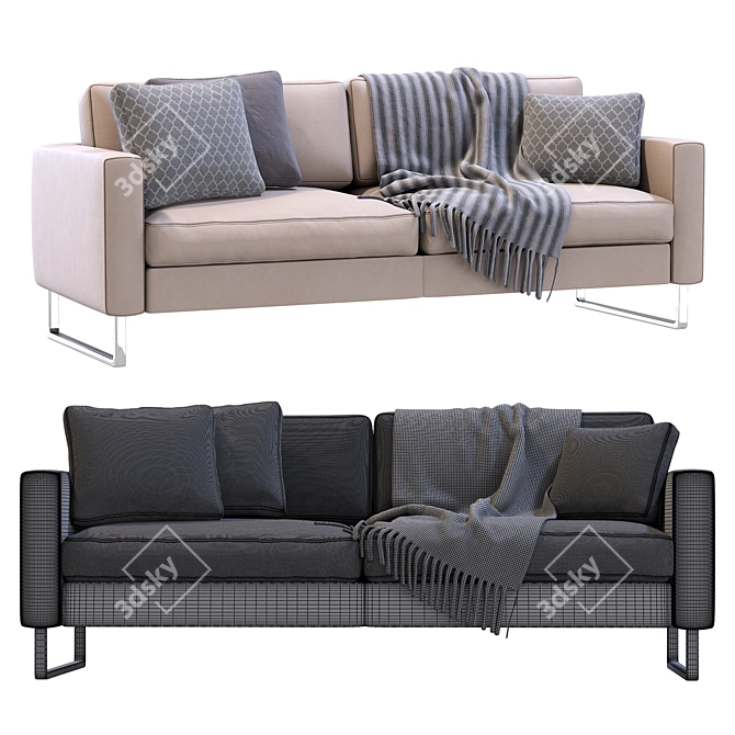 Luxury Leather Sofa - Prostoria Elegance 3D model image 6