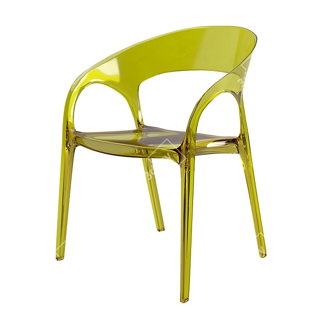 Sleek Stackable Gossip Chair 3D model image 4