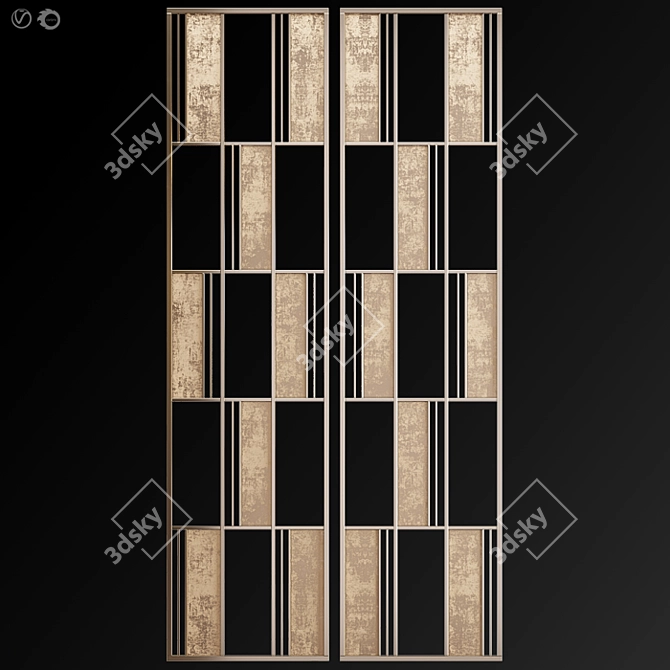 Title: Elegant Room Divider Panel 3D model image 2