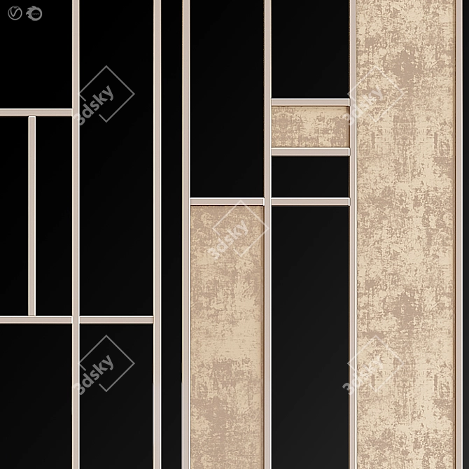 Modern Mesh Decorative Partition 3D model image 4