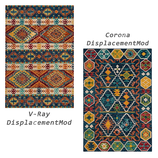 Versatile Rug Set - 6 Designs 3D model image 2