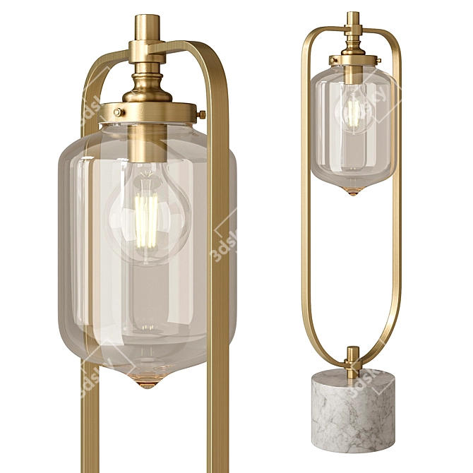Elegant Barclay Table Lamp 3D model image 2