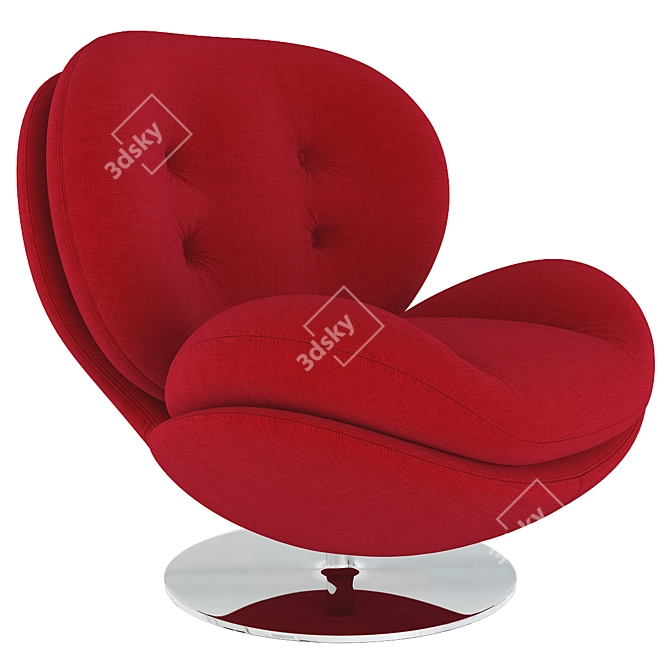 Sleek Khaki Scoop Chairs 3D model image 3