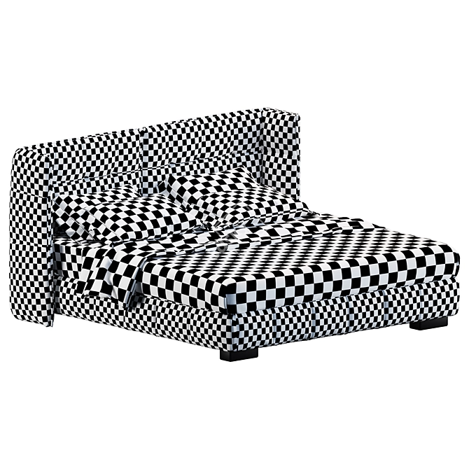 Sleek Modern Bed: SL-0028 3D model image 3