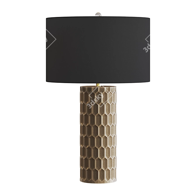 Elegant Flow Decor Table Lamp 3D model image 1