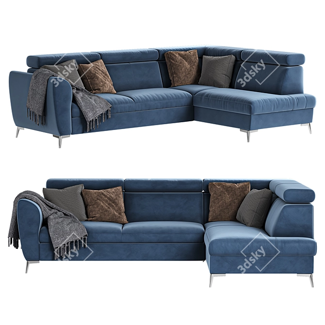 Lisma Aston: Elegant and Spacious Sofa 3D model image 1