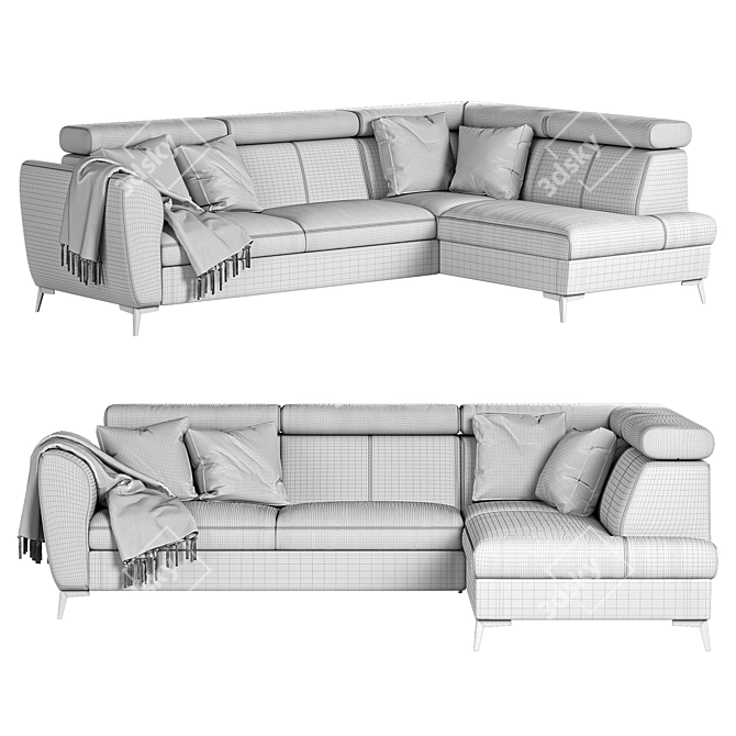 Lisma Aston: Elegant and Spacious Sofa 3D model image 2