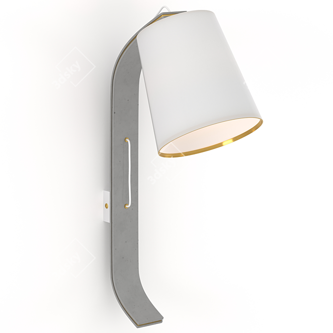 Repcy White Wall Lamp 3D model image 4