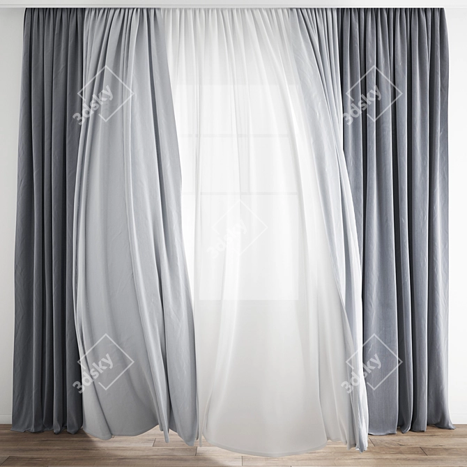 Dynamic Wind Curtain 3D Model 3D model image 2