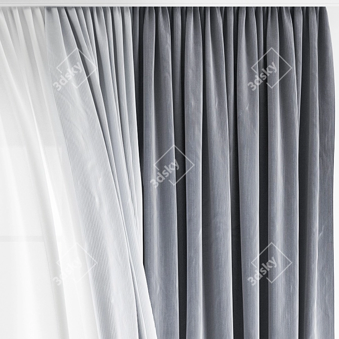 Dynamic Wind Curtain 3D Model 3D model image 6