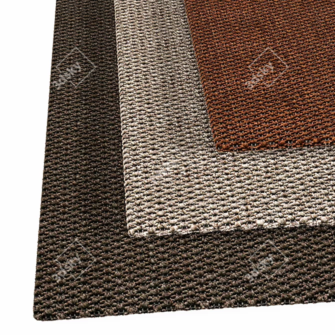 Elegant Beige Mick Rug 3D model image 2