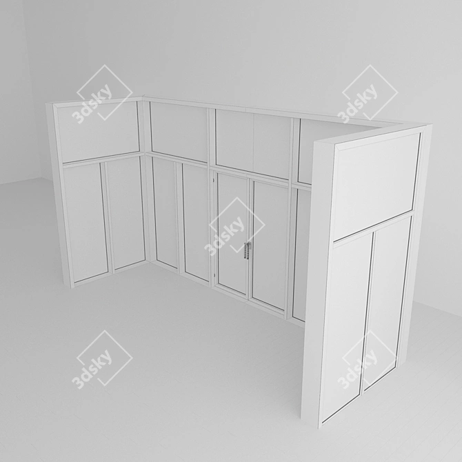 Panoramic Glass Door: Versatile and Customizable 3D model image 5