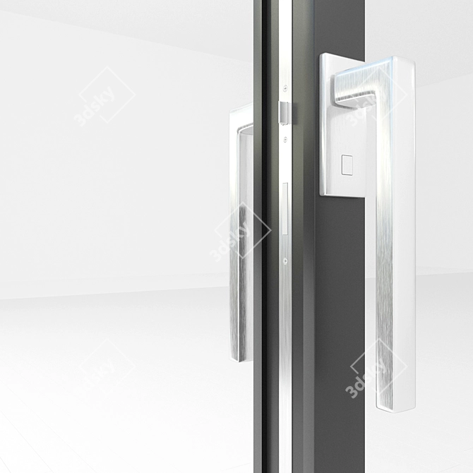 Sleek Panorama: Glazed Door 3D model image 3