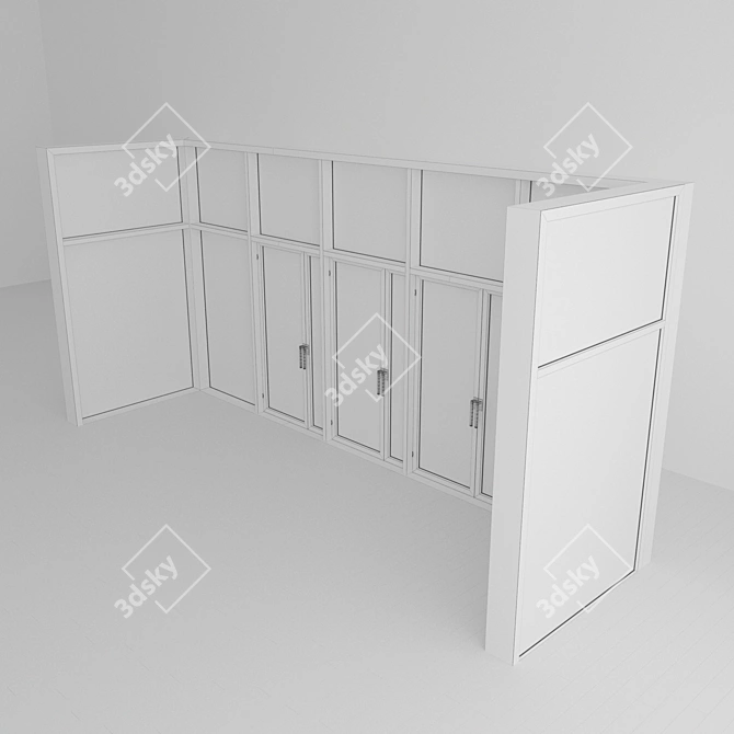 Sleek Panorama: Glazed Door 3D model image 5