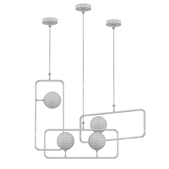 Elegant Parker I Ceiling Lamp 3D model image 2