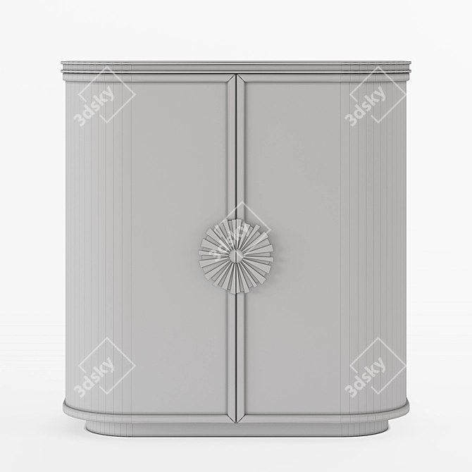 Golden Shattered Glass Cabinet 3D model image 3