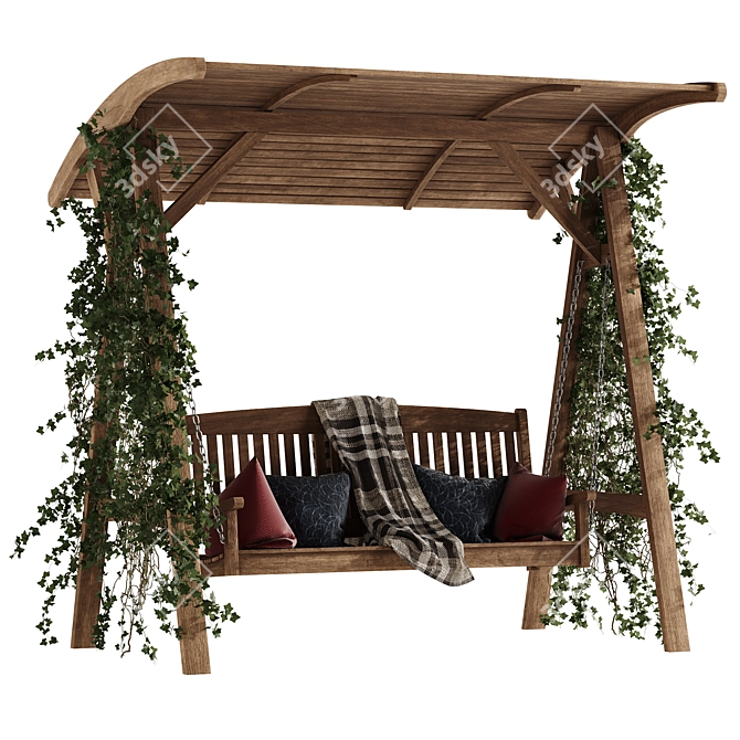 Garden Swing: Outdoor Relaxation Delivered! 3D model image 2