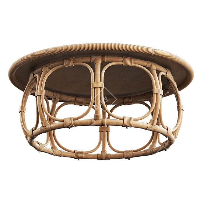 Anguilla Rattan Coffee Table: Authentic Design and Quality 3D model image 5