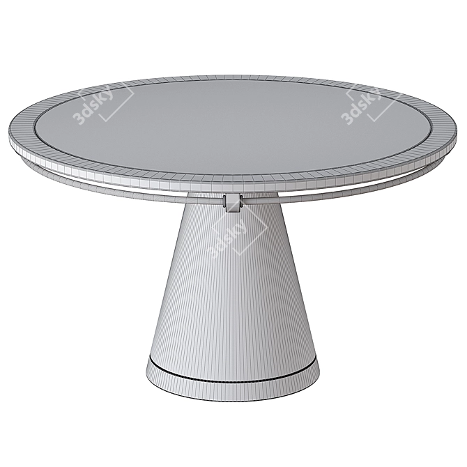 Mezzo Collection Round Holiday Dining Table 3D model image 4