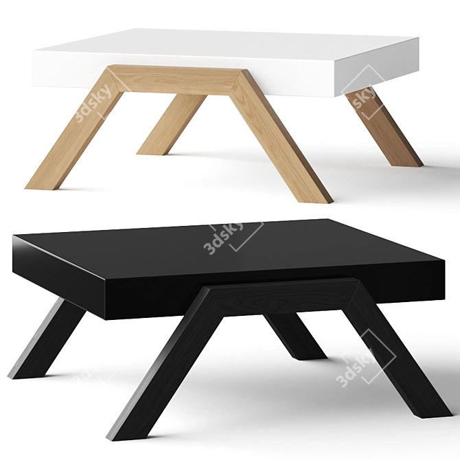 Modern Monkey-leg Coffee Table 3D model image 1