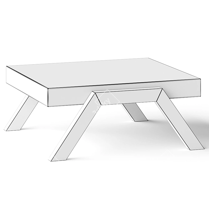 Modern Monkey-leg Coffee Table 3D model image 2