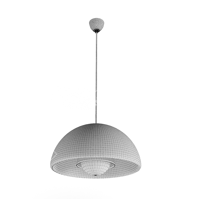 Organic Bamboo Pendant Lamp 3D model image 3