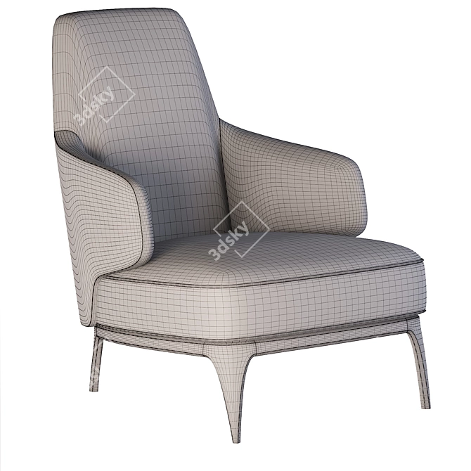 Modern Armchair for 3Ds Max 3D model image 4