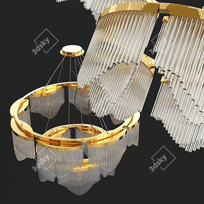 Elegant Light Fixture for Luxury Interiors 3D model image 2