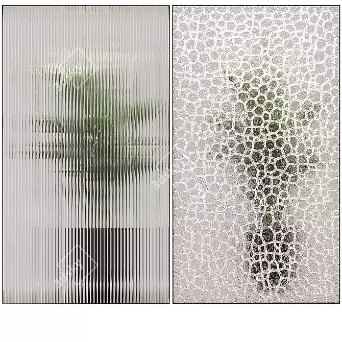 Elegant Glass Divider: 2500x1400mm 3D model image 4