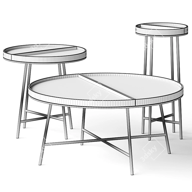 DecMode Contemporary Coffee Tables - Walmart Collection 3D model image 2