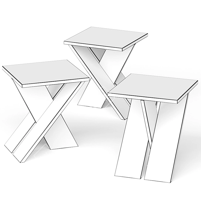 Sleek Sitio Coffee Tables 3D model image 3