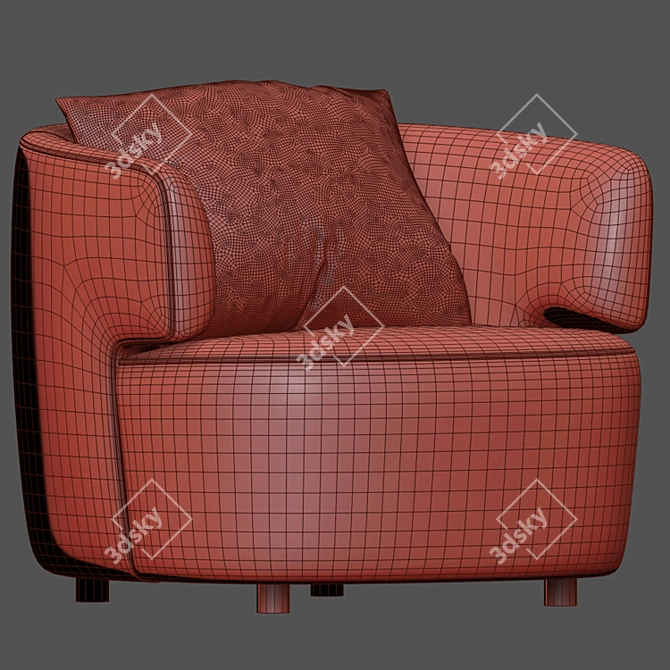 Elain Armchair: Elegance Redefined 3D model image 3