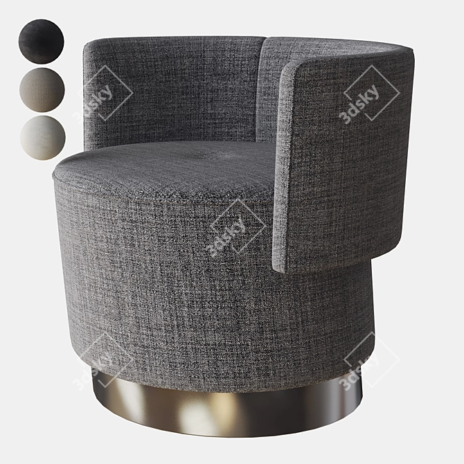 Anais Armchair: Elegant Comfort by Baxter 3D model image 1