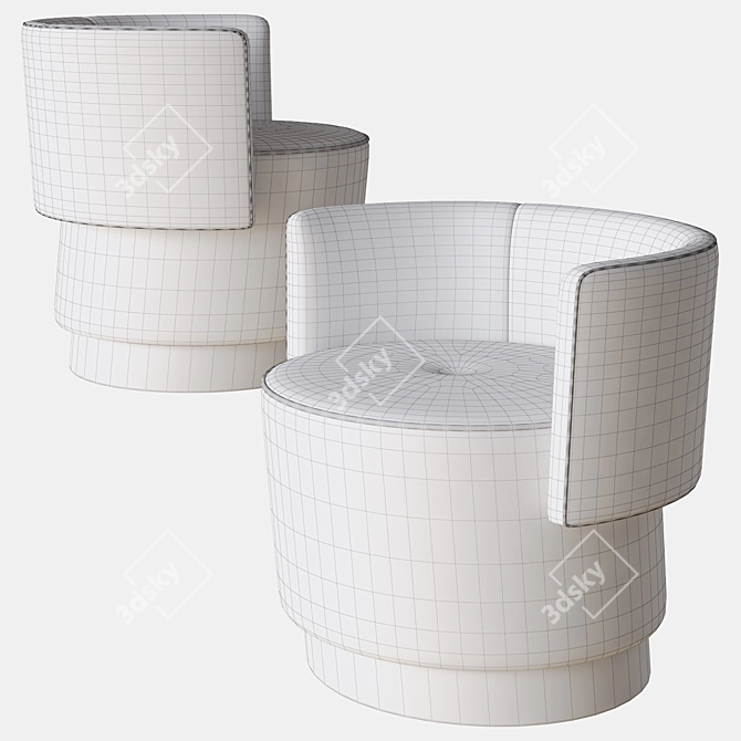 Anais Armchair: Elegant Comfort by Baxter 3D model image 4