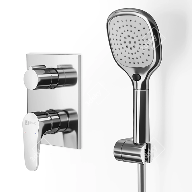 Luxurious Lemark Shift Shower Set 3D model image 2