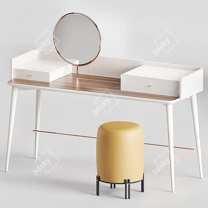 Elegant Praddy Naica Dressing Table 3D model image 2