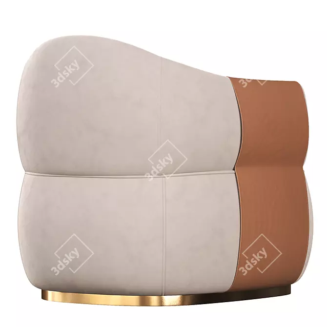 Trussardi Larzia Armchair: Modern Elegance for Your Home 3D model image 4