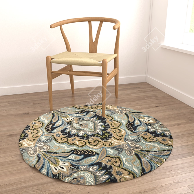 Title: Round Rugs Set 182 3D model image 4