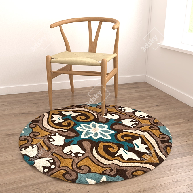 Title: Round Rugs Set 182 3D model image 5