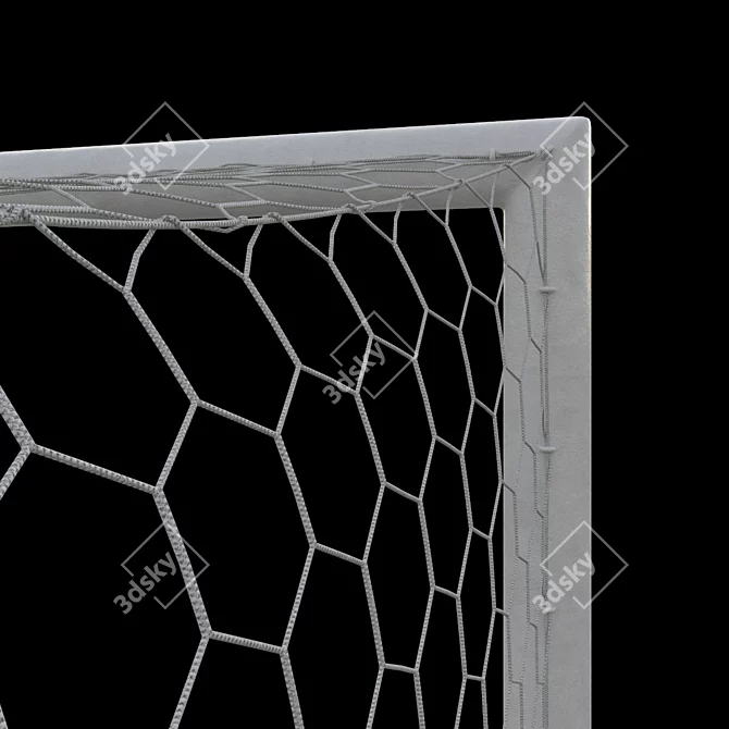 Full-Size Hexagonal Soccer Goal 3D model image 3