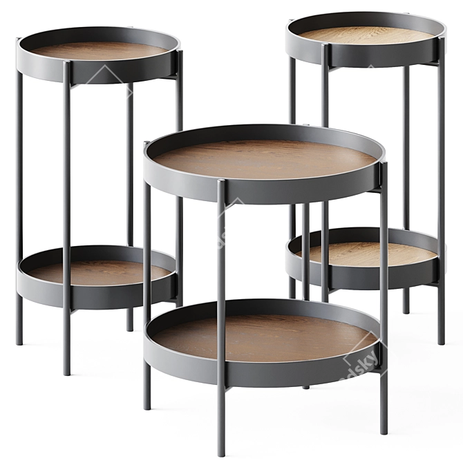 Elegant Jax Side Table: John Lewis & Partners 3D model image 1