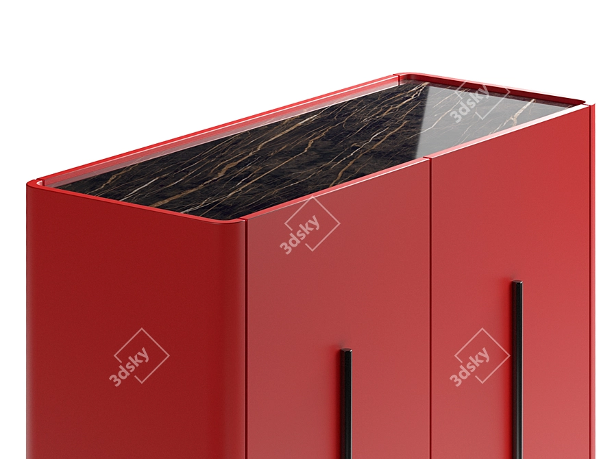 Sleek and Stylish Caillou Highboard 3D model image 2