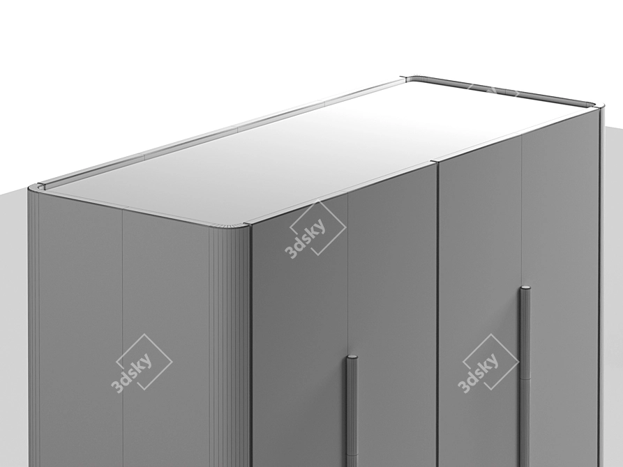 Sleek and Stylish Caillou Highboard 3D model image 3