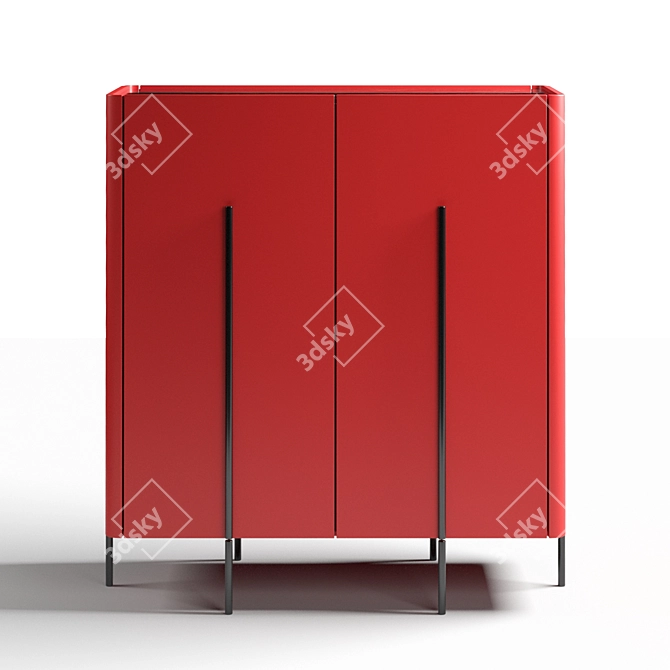 Sleek and Stylish Caillou Highboard 3D model image 4