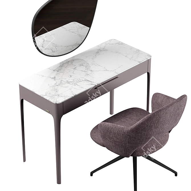 Roma Furman Dressing Table & Armchair Set 3D model image 4